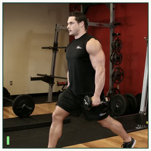 Dumbbell Lunges demonstration