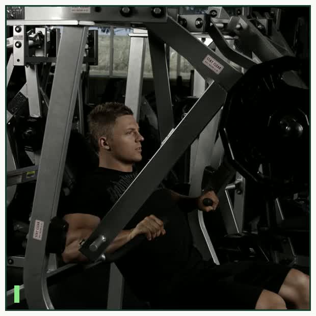 Leverage Decline Chest Press demonstration